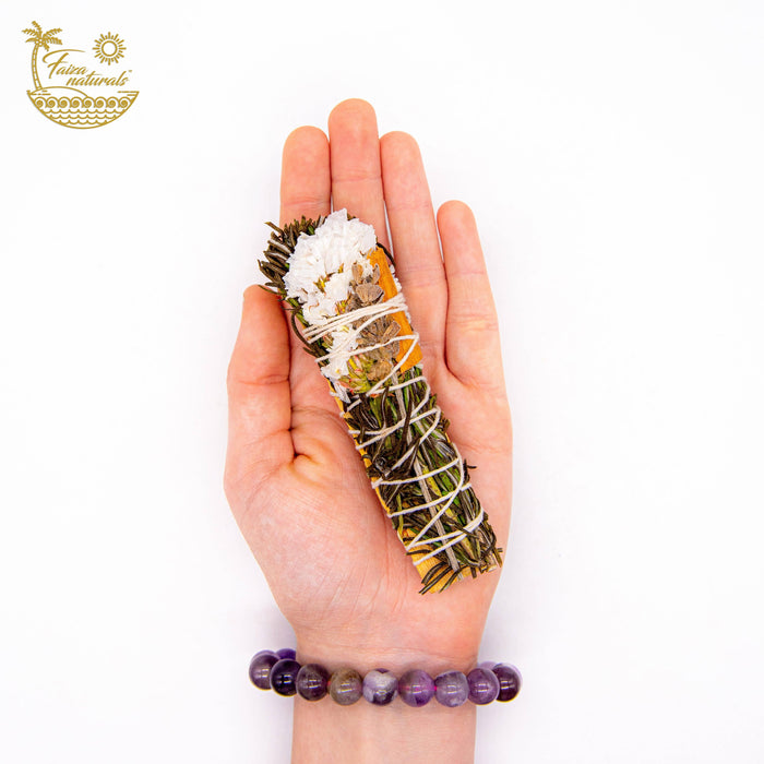 Faiza Naturals Palo Santo Floral Herb Smudge - Exclusive Production