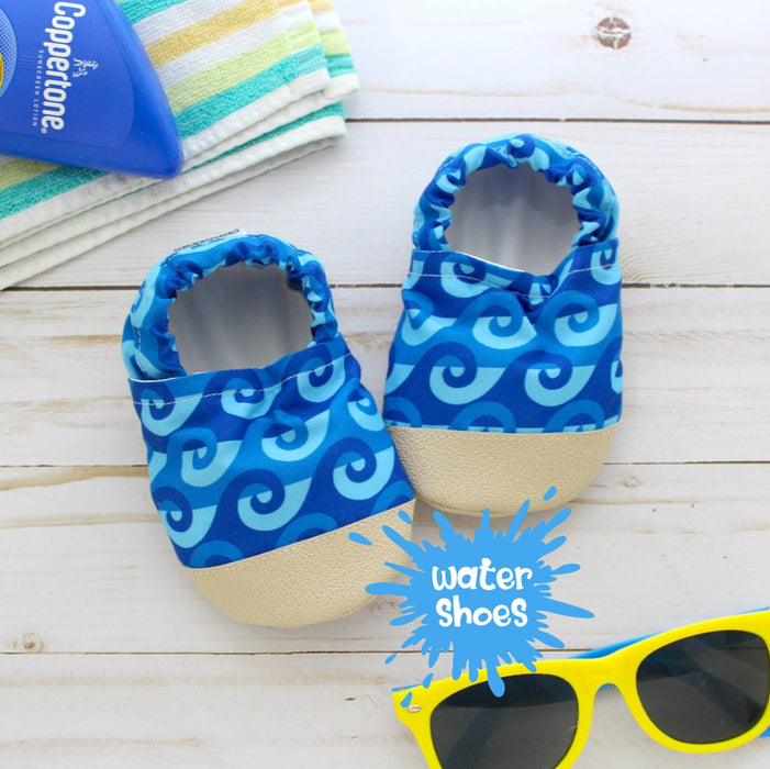 Scooter Booties Blue Waves Baby Water Shoes