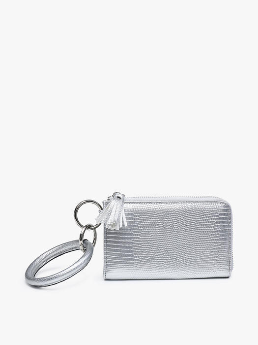 Jen & Co Liv Lizard Bangle Wristlet/Wallet: Grey