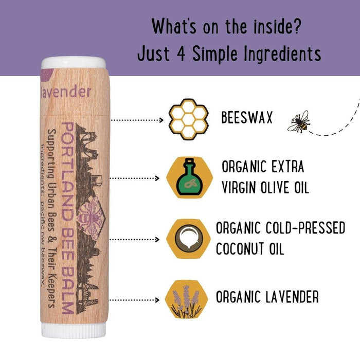 Portland Bee Balm Organic Lavender Beeswax Lip Balm