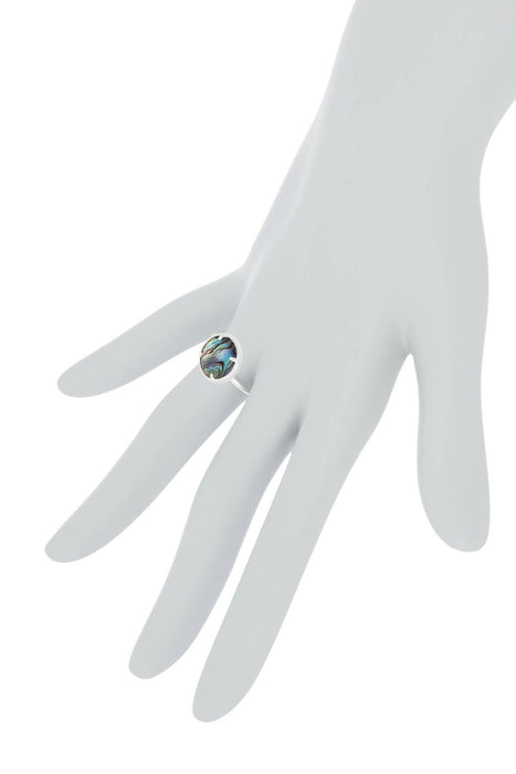 Zoey Simmons - Abalone Quartz Doublet Round Ring - SF