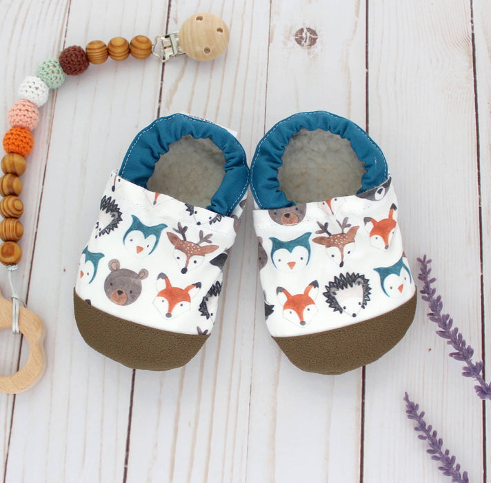 Scooter Booties Forest Faces Baby Shoes