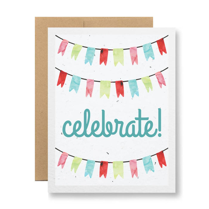 Seedy Cards - Plantable Seed Paper Greeting Card - Celebrate!