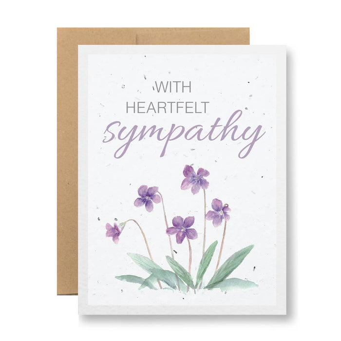 Seedy Cards - Plantable Seed Paper Greeting Card - With heartfelt sympathy