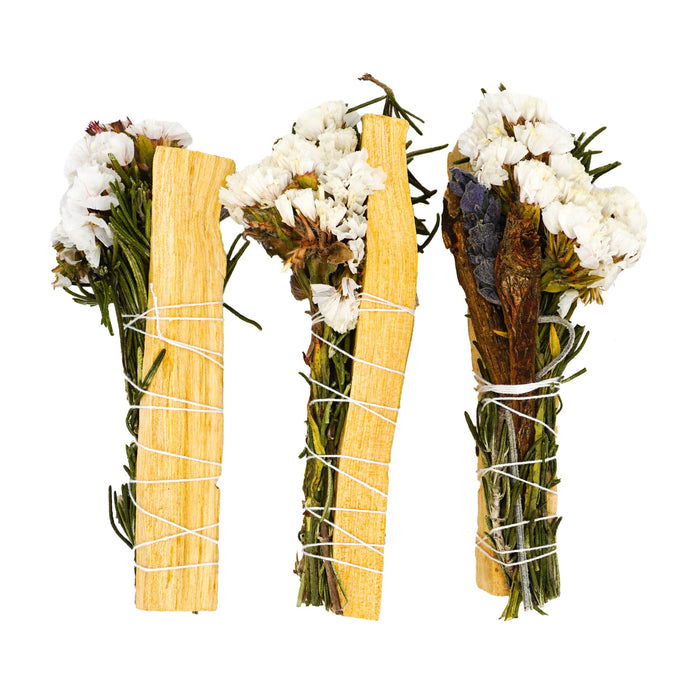 Faiza Naturals Palo Santo Floral Herb Smudge - Exclusive Production