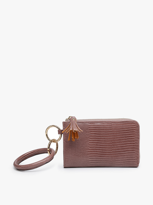 Jen & Co Liv Lizard Bangle Wristlet/Wallet: Grey