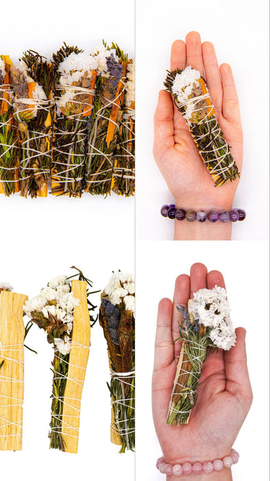 Faiza Naturals Palo Santo Floral Herb Smudge - Exclusive Production