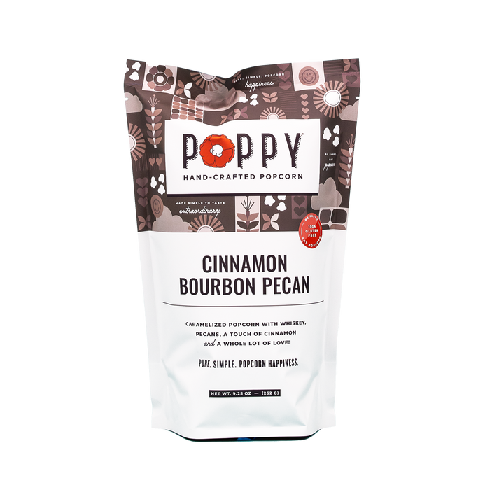 Poppy Hand-Crafted Popcorn Cinnamon Bourbon Pecan Popcorn