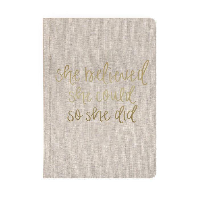 Sweet Water Decor She Believed She Could Fabric Journal