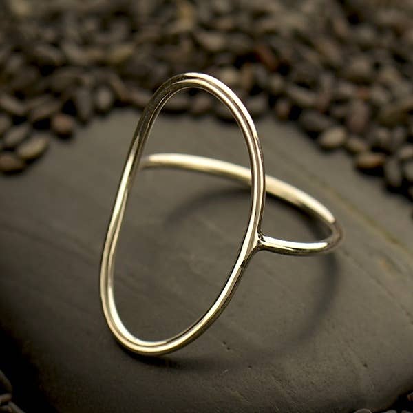 Nina Designs Sterling Silver Open Oval Ring