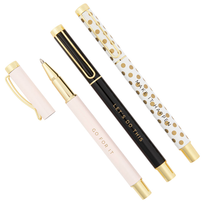 Sweet Water Decor Inspirational Metal Pen Set