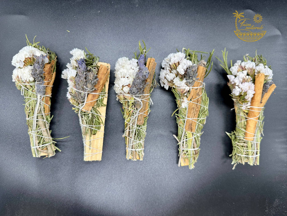 Faiza Naturals Palo Santo Floral Herb Smudge - Exclusive Production