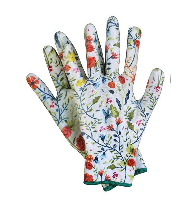 Womanswork Garden of Paradise Nitrile Weeder Gloves: Medium
