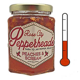 Rose City Pepperheads Peaches & Scream Pepper Jelly