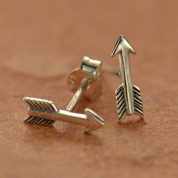 Nina Designs Tiny Arrow Stud Earrings 10x3mm