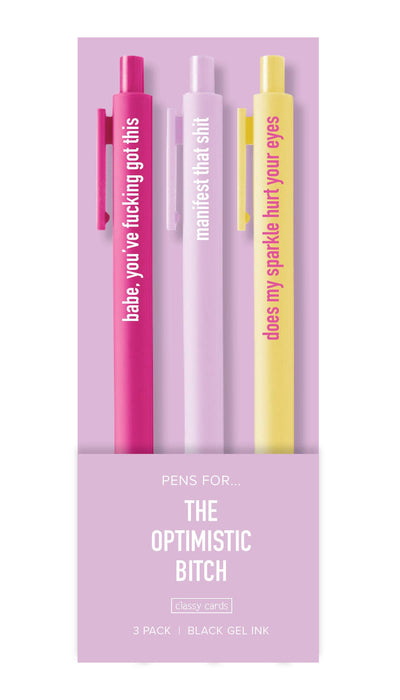 Classy Cards Creative - Optimistic Bitch Pens
