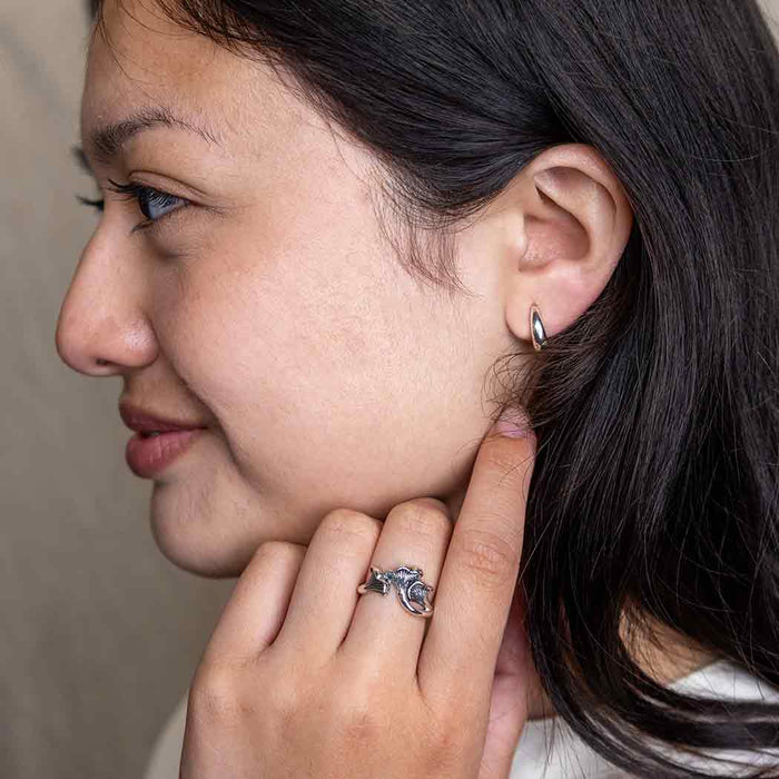 Nina Designs - Sterling Silver or Bronze Chanterelle Mushroom Ring