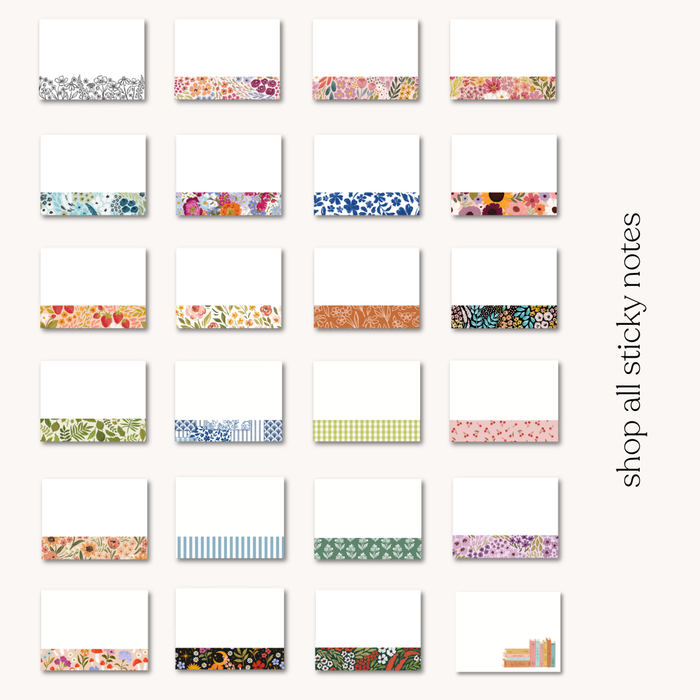 Elyse Breanne Design - Stack of Books Sticky Note, 4x3" | Bookish & Reading