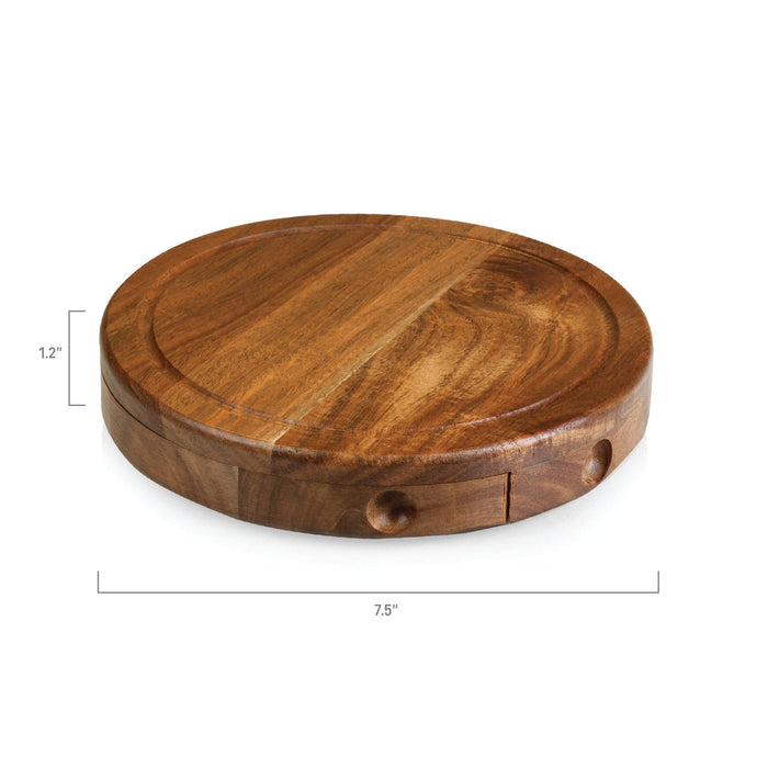 Picnic Time Family of Brands - Acacia Brie Cheese Cutting Board & Tools