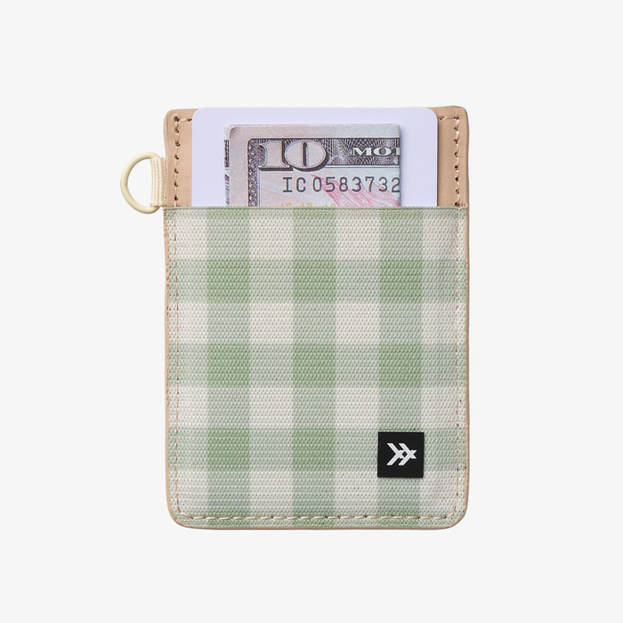 Thread - Green Gingham - Vertical Leather Wallet