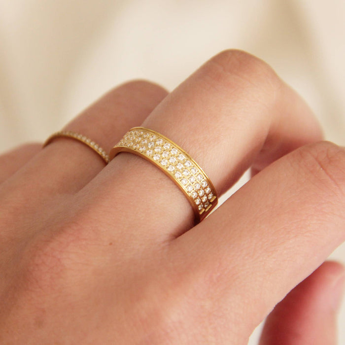MAIVE - Pave CZ Wide Band Ring