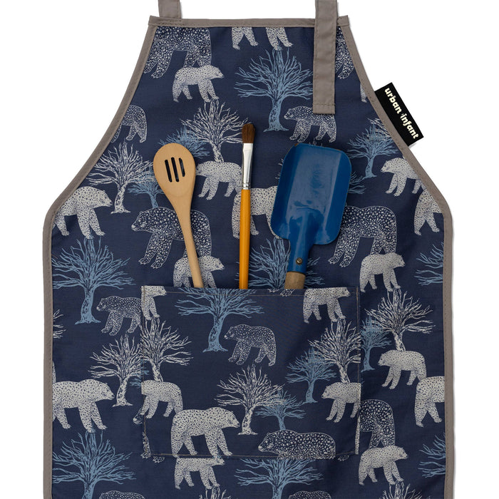 Urban Infant - Little Helper Kids Apron, Washable Cotton/Poly - Bears