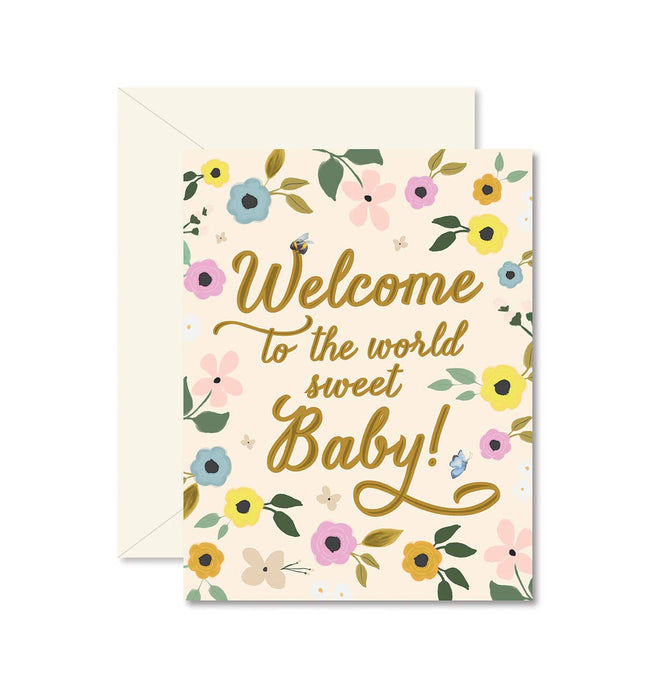 Ginger P. Designs - Welcome Sweet Baby Greeting Card