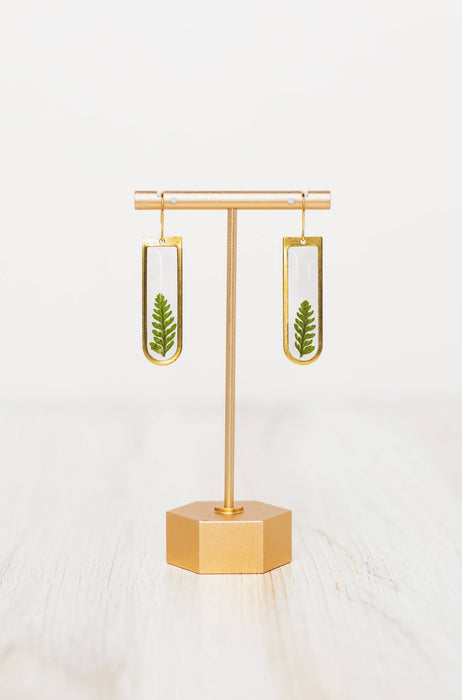 Indigo & Lily Co. - Pressed Fern Earrings, 14k gold filled