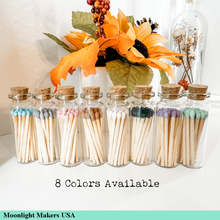 Moonlight Makers - Pink Safety Matches in Glass Vial