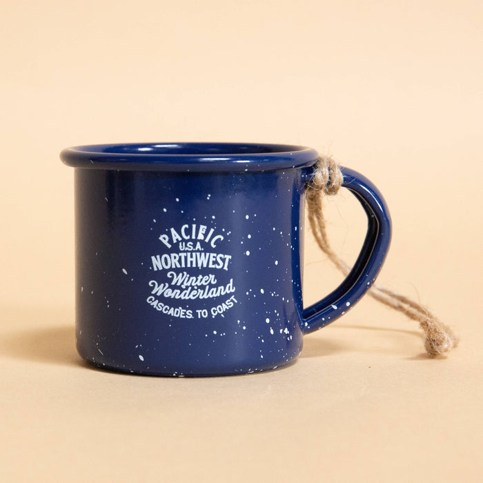 Tender Loving Empire - PNW Campfire Mug Ornament (Navy)