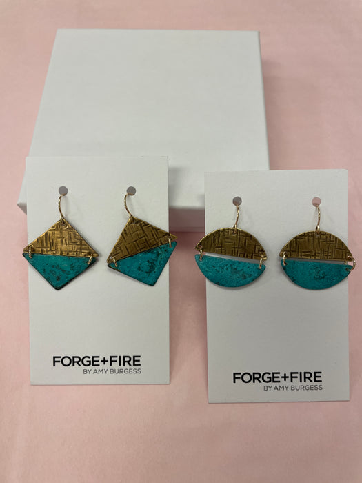 Forge + Fire CERRILLOS Verdigris Patina Earrings