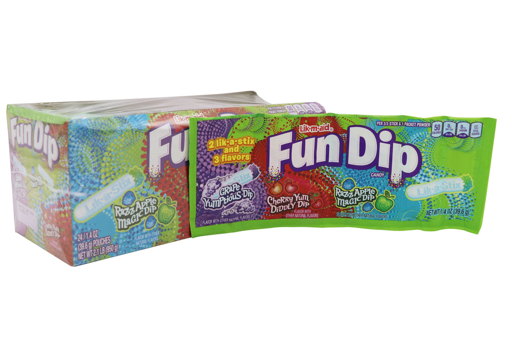 Grandpa Joe's Candy Shop - Fun Dip Candy Three Flavor Pack, 24ct