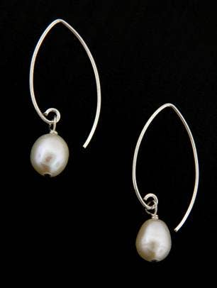 Sosie Designs - Pearl Marquis Earring In White