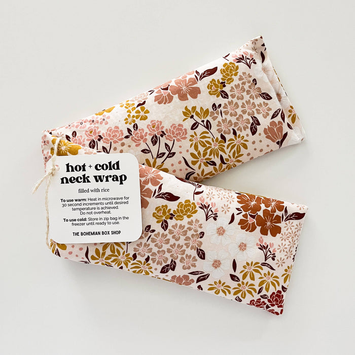 The Bohemian Box Shop - Hot & Cold Therapy Neck Wrap - Earth Tone Florals