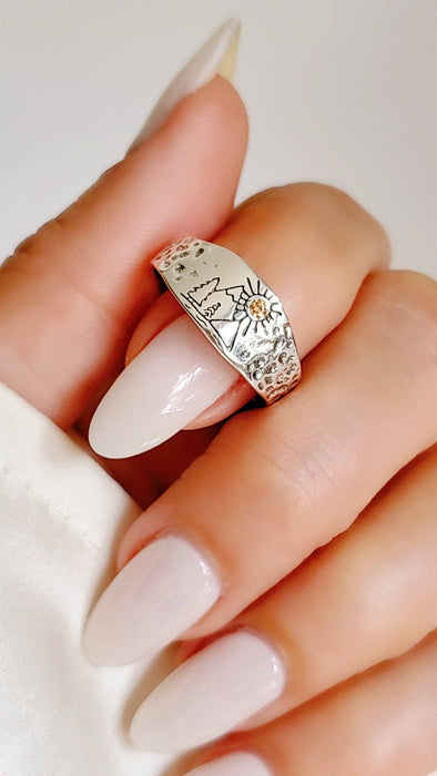 Ring Lizard Jewelry - Mountain Lover Ring – 925 Sterling Silver