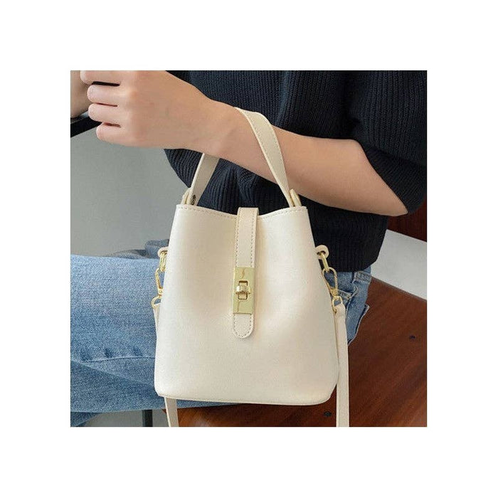 ShieldChic - PU Leather Crossbody Bucket Bag