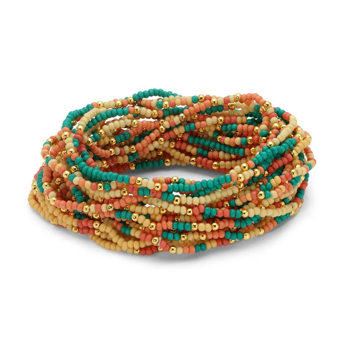 Splendid Iris - Set/24 Asst 2mm Stretch Seed Bead Bracelets