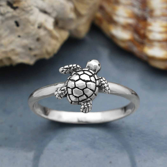 Nina Designs Sterling Silver Baby Sea Turtle Ring