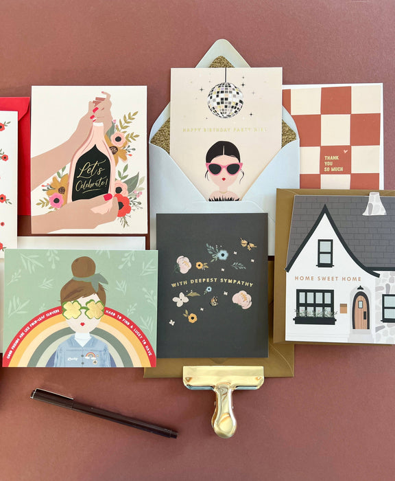 Ginger P. Designs - Home Sweet Home die-cut folded Greeting Card