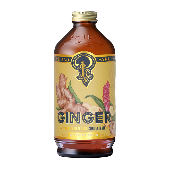 Portland Syrups - Ginger Syrup 12oz  - cocktail / mocktail beverage mixer