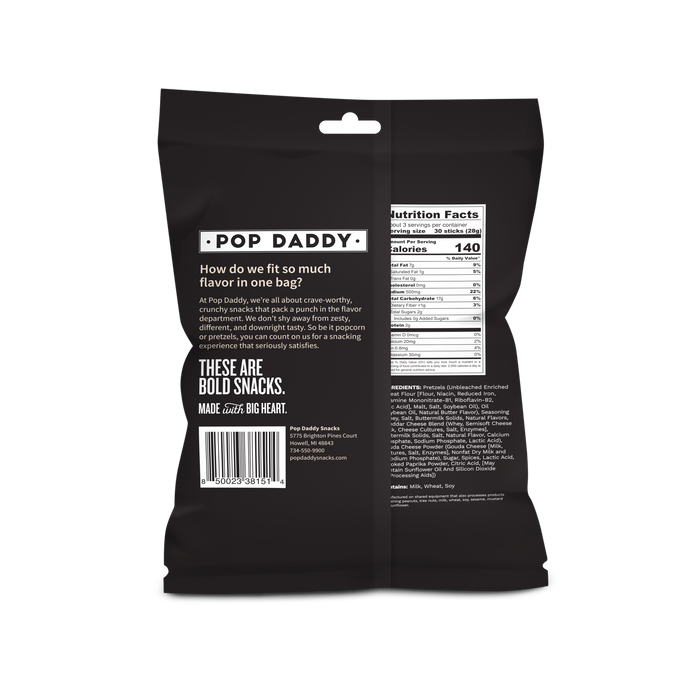 Pop Daddy Snacks - Seasoned Pretzels - 3oz - Beer Cheese