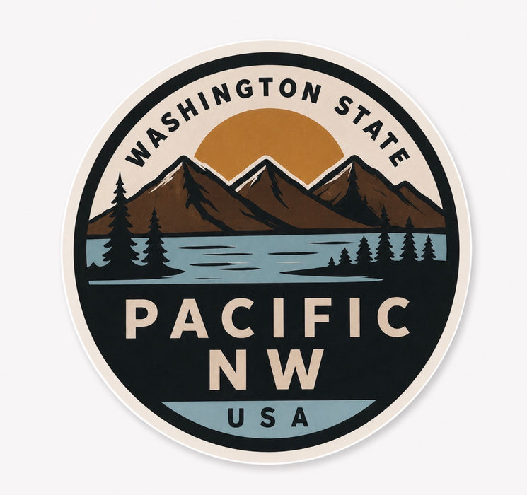 Washington State Pacific Northwest Mountain Sticker