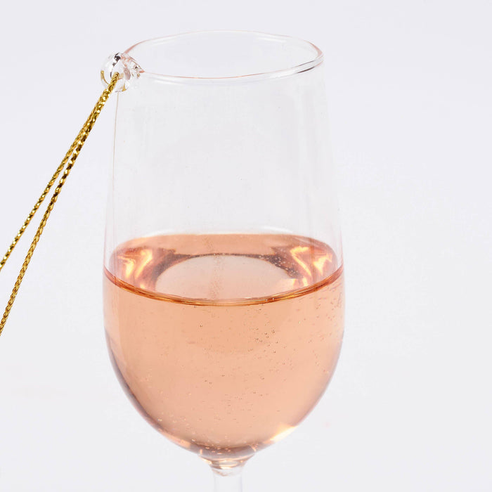 Primitives by Kathy - Glass Blush Wine Ornament