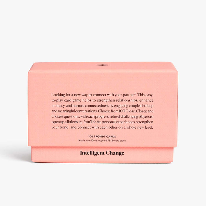 Intelligent Change - Get Closer Couples Edition - Relationship Question Card Game