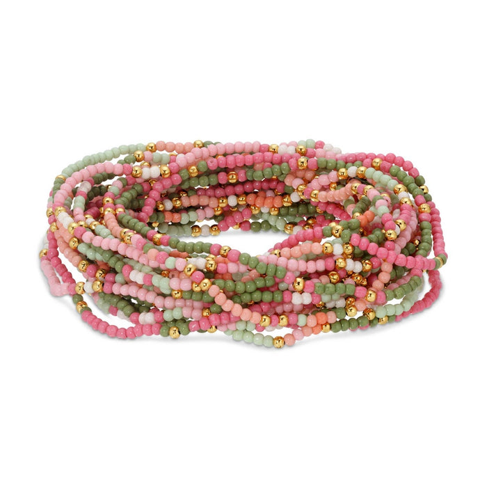 Splendid Iris - Set/24 Asst 2mm Stretch Seed Bead Bracelets