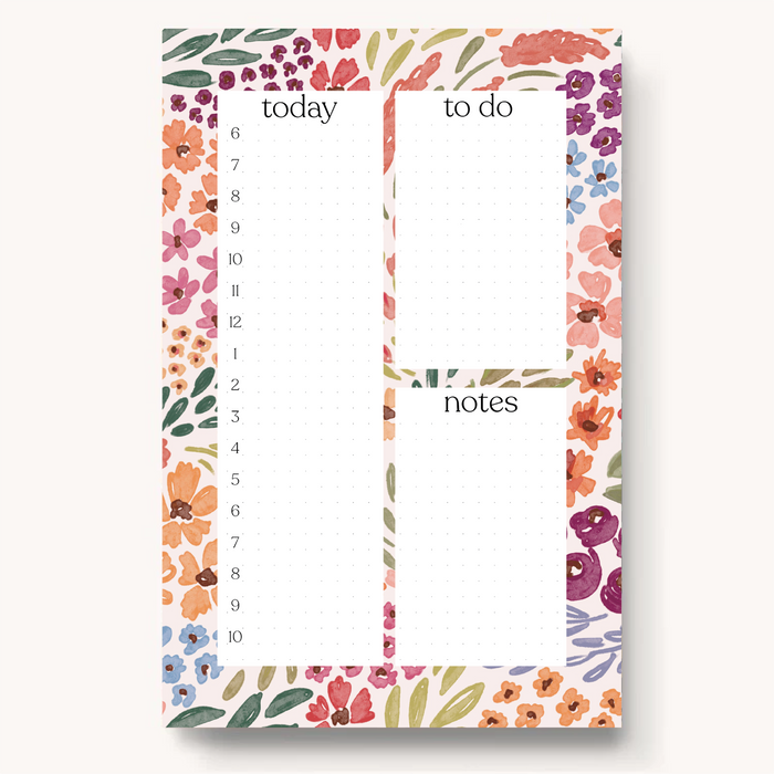 Elyse Breanne Design - Floral Daily Planner Notepad