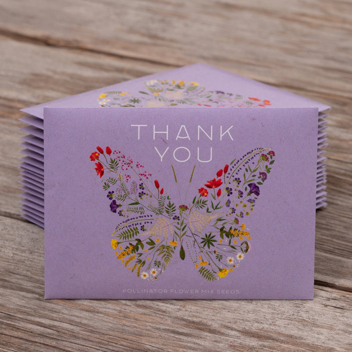 Bentley Seed Co. - Thank You Butterfly Pollinator - Pollinator Flower Mix Seed Packets