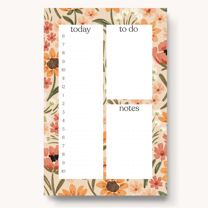 Elyse Breanne Design - Floral Daily Planner Notepad