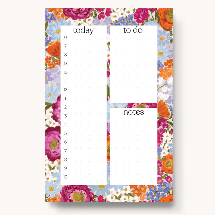 Elyse Breanne Design - Floral Daily Planner Notepad