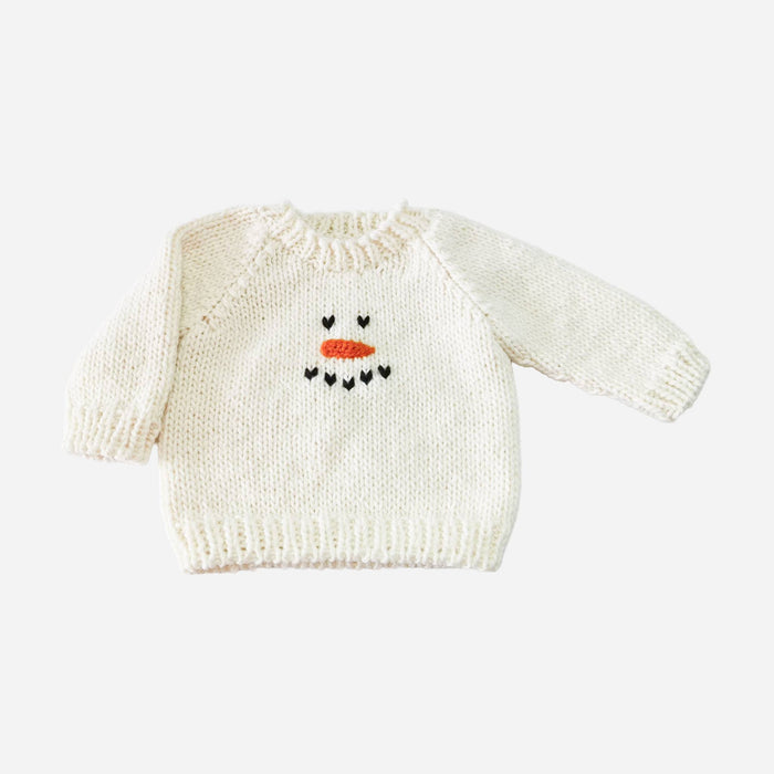Figgy Friends - Snowman Pullover Sweater Winter Knit Sweater Baby Kids